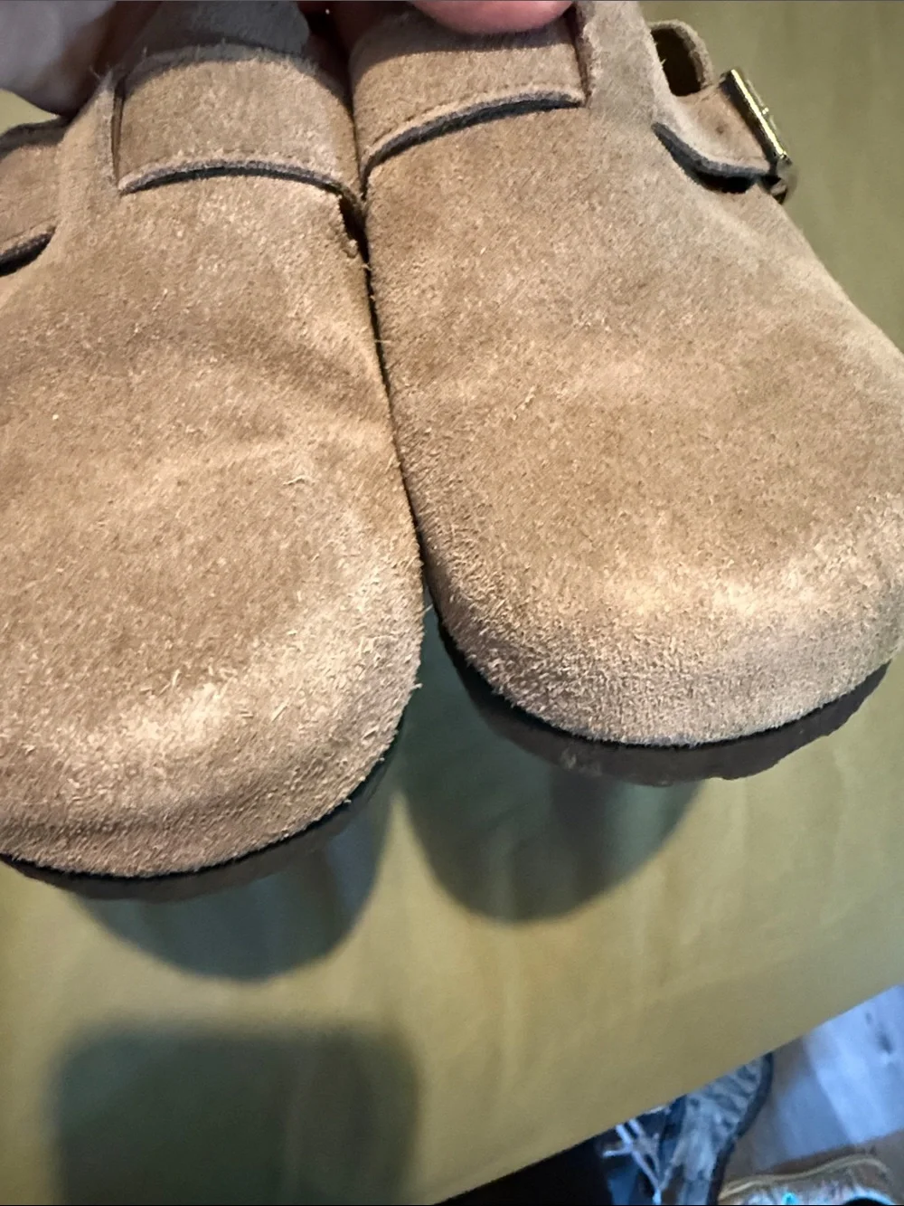 Children's Suede Slingback Moccasins - Gray